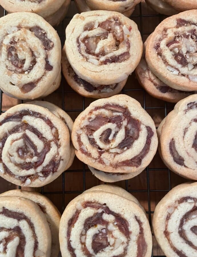 Date and Walnut Pinwheel Refrigerator Cookies