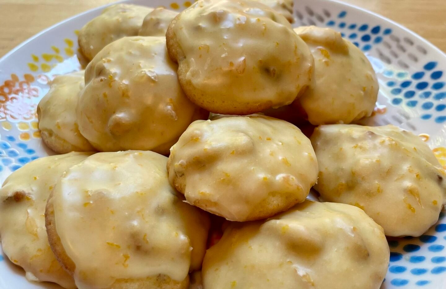 Iced Orange Teacake Cookies