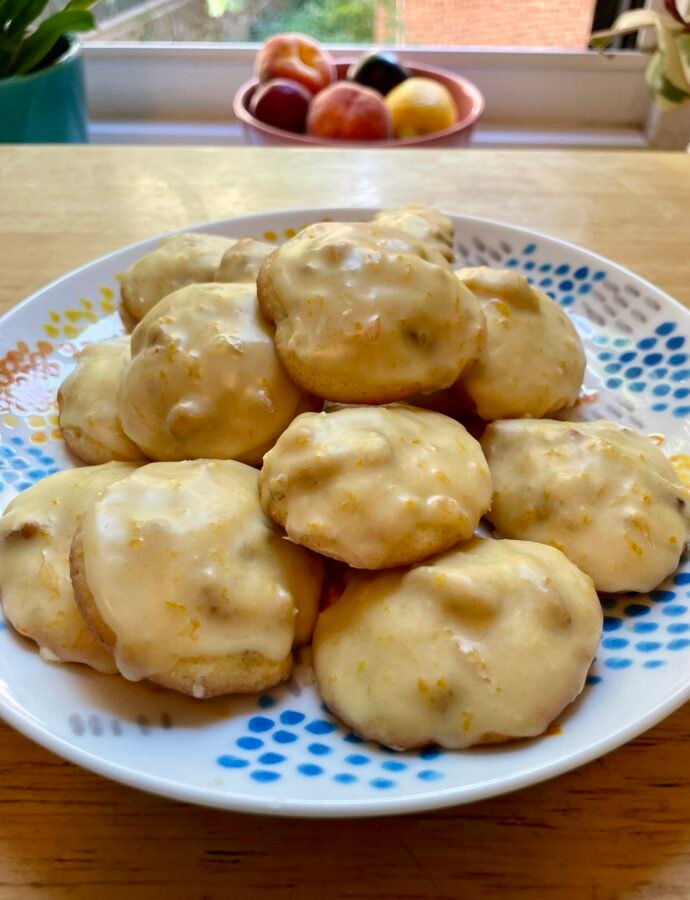 Iced Orange Teacake Cookies