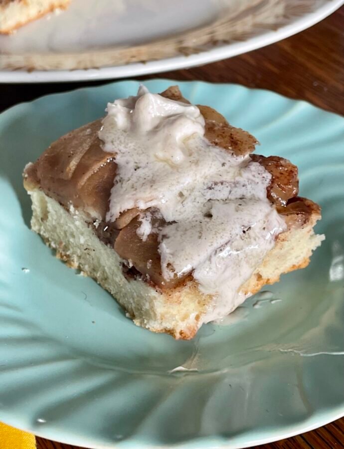 Apple Upside-Down Cake with Hard Sauce