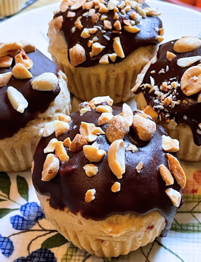 Peanut Butter Cupcakes with Minute Fudge Frosting